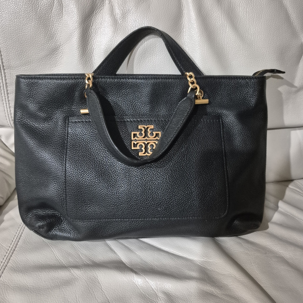 Black Leather Tote Bag